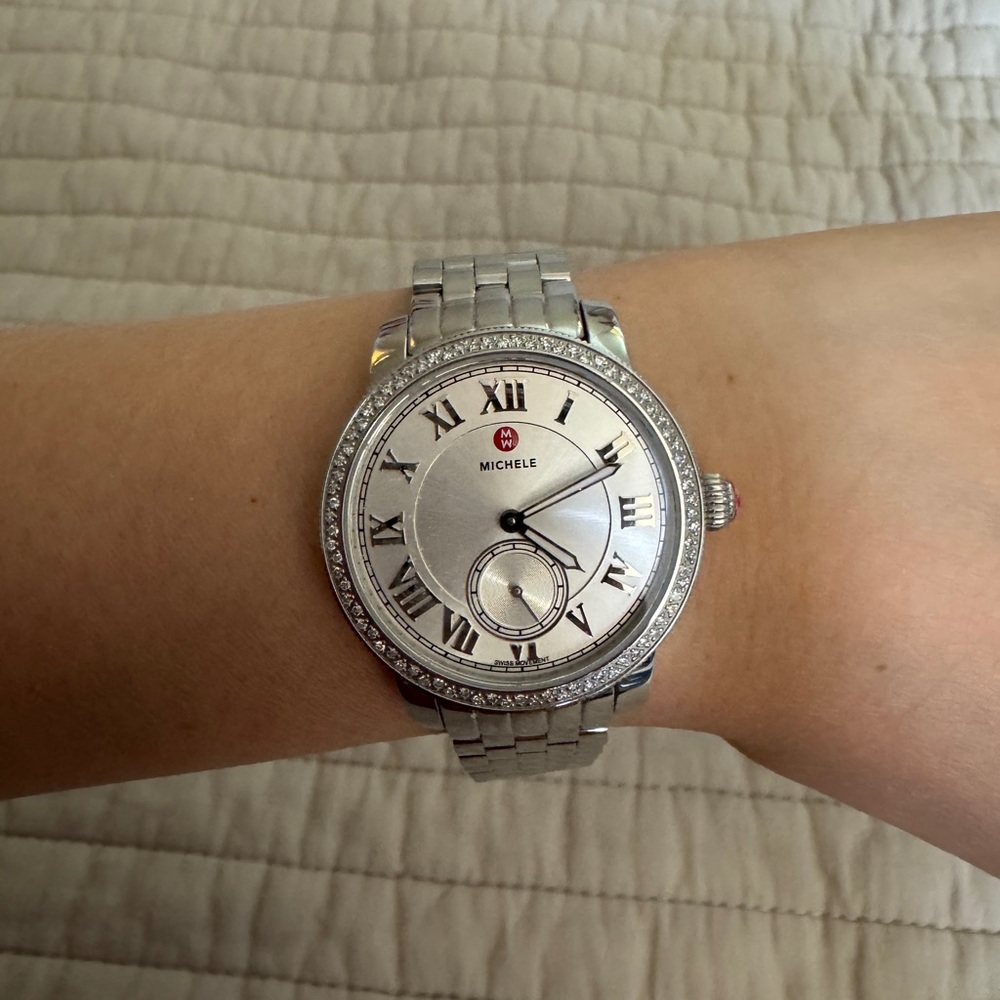 Authentic Michele Diamond Harbor Women’s Watch